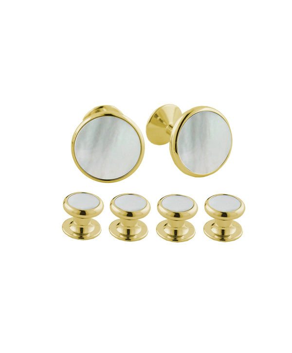 david donahue SS855309 | Mother of Pearl & Brass Stud Set Accessories