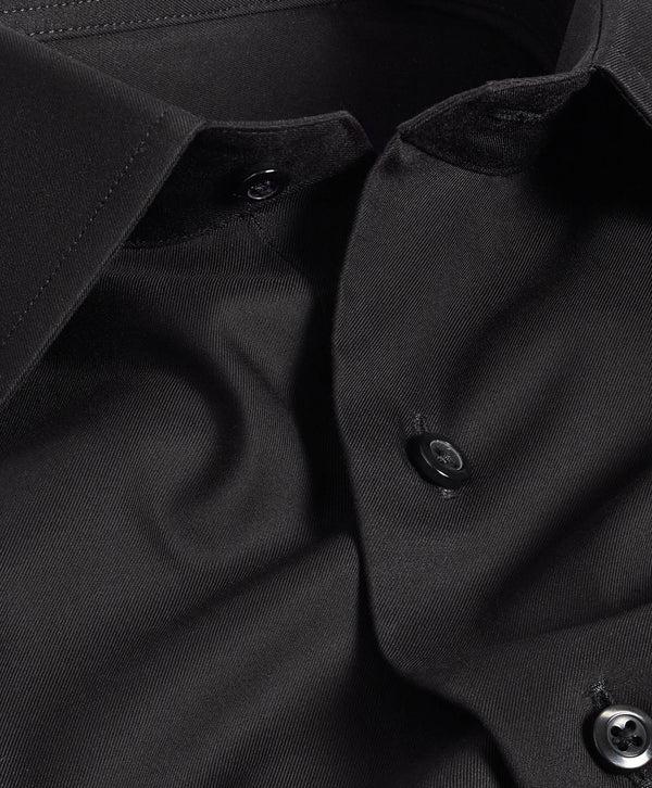 David Donahue TBCSP4130002 | Black Super Fine Twill Dress Shirt Shirt
