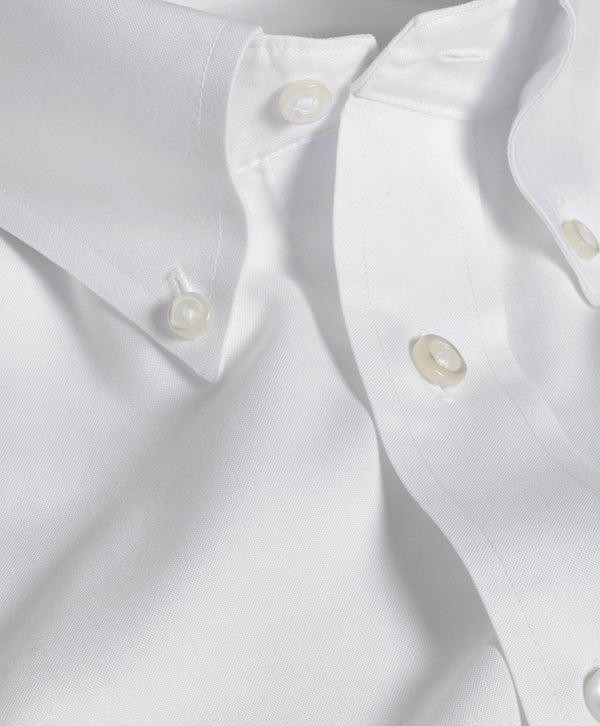 David Donahue TBDP05112110 | White Pinpoint Oxford Non-Iron Dress Shirt Shirt