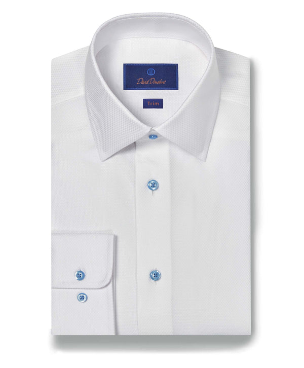david donahue TBSP08102110 | White Textured Dobby Dress Shirt Shirt