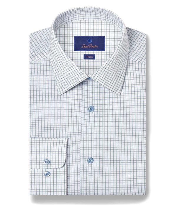 david donahue TBSP10837354 | Green & Sky Dobby Check Dress Shirt Shirt david donahue TBSP10837354 | Green & Sky Dobby Check Dress Shirt Shirt
