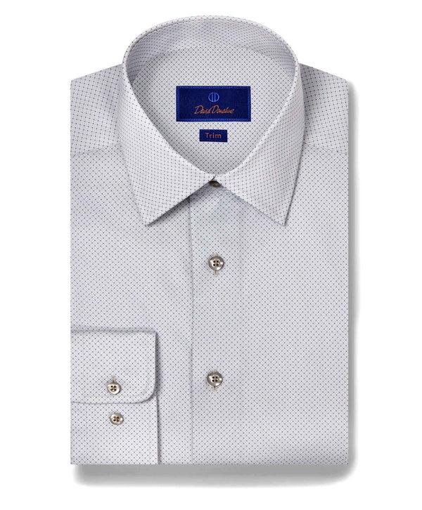 david donahue TBSP11008025 | Pearl Micro Geometric Print Dress Shirt Shirt
