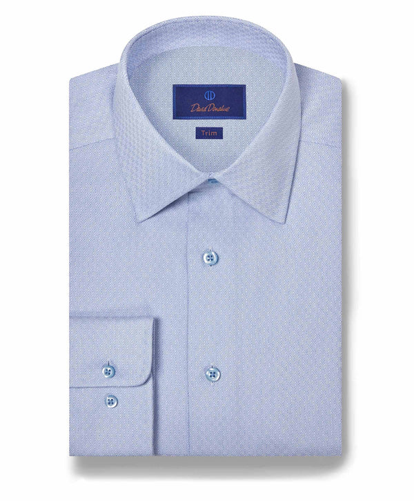 david donahue TBSP11029454 | Sky Geometric Dobby Dress Shirt Shirt