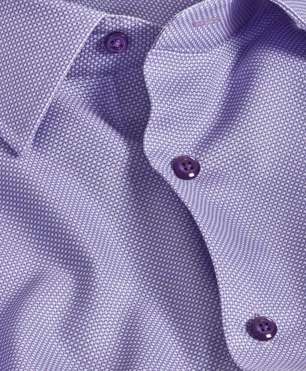 David Donahue TBSP11031534 | Lilac Micro Dobby Dress Shirt Shirt