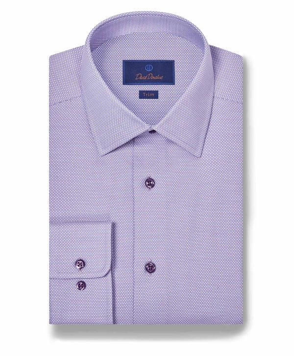 david donahue TBSP11031534 | Lilac Micro Dobby Dress Shirt Shirt