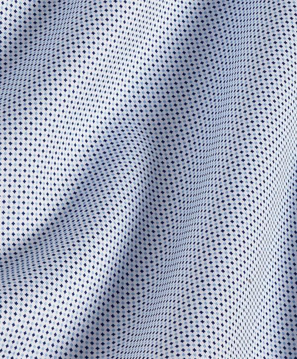 David Donahue TBSP11033450 | Navy & Sky Dot Print Dress Shirt Shirt