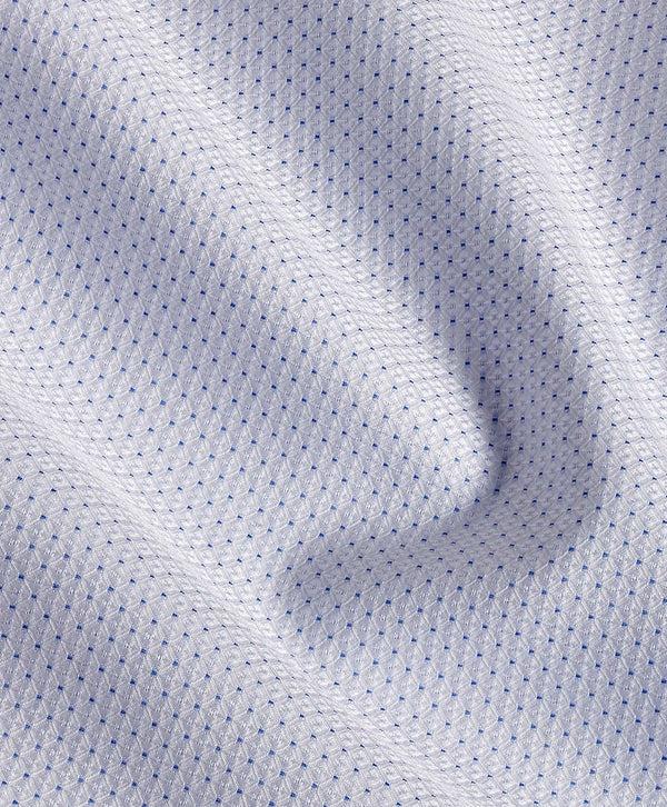 David Donahue TBSP11300136 | White & Sky Dobby Dot Dress Shirt Shirt