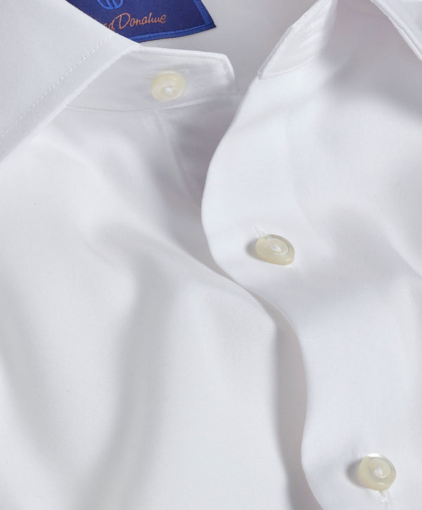 David Donahue TFCSP6110110 | White Broadcloth French Cuff Dress Shirt Shirt