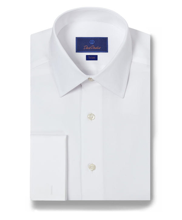 david donahue TFCSP6110110 | White Broadcloth French Cuff Dress Shirt Shirt