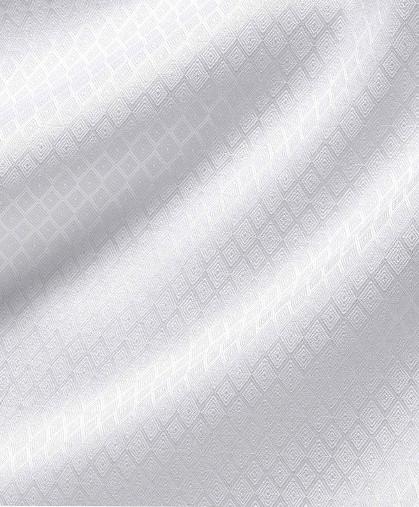 David Donahue TFSS09034110 | White Diamond Textured Formal Shirt Shirt