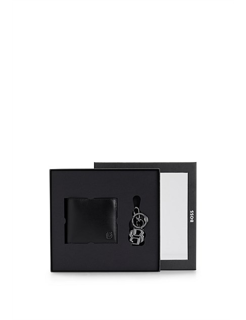 david jones Boss Boss 4cc Bifold Wallet & Keyring Gift Pack