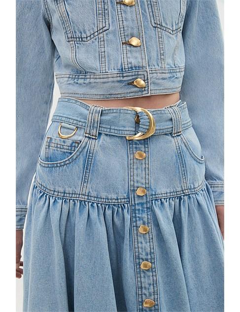 David Jones Aje Elena Denim Midi Skirt