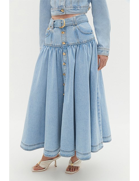 David Jones Aje Elena Denim Midi Skirt