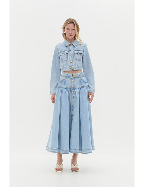 david jones Aje Elena Denim Midi Skirt