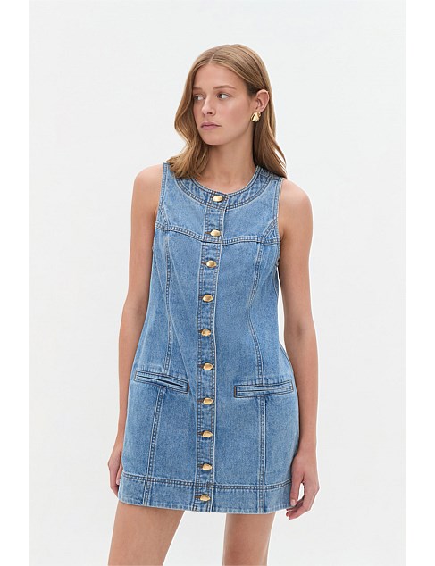 David Jones Aje Holland Denim Mini Dress