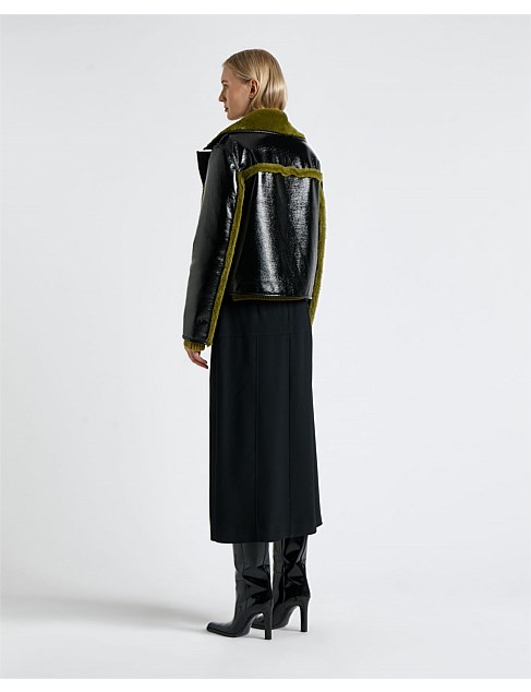 David Jones Cue Reversible Faux Fur Jacket