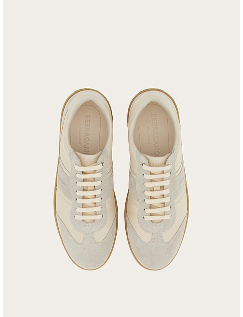 David Jones Ferragamo Low Sneaker With Signature