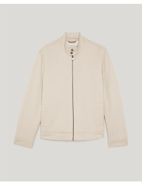 David Jones Politix Houndstooth Funnel Neck Bomber