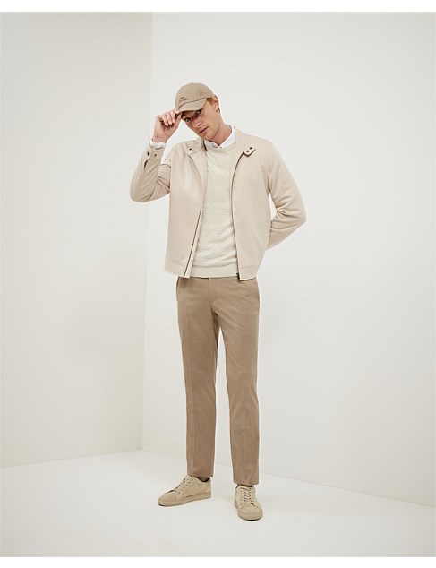 David Jones Politix Houndstooth Funnel Neck Bomber