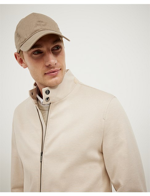 David Jones Politix Houndstooth Funnel Neck Bomber