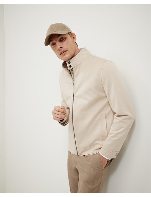 david jones Politix Houndstooth Funnel Neck Bomber