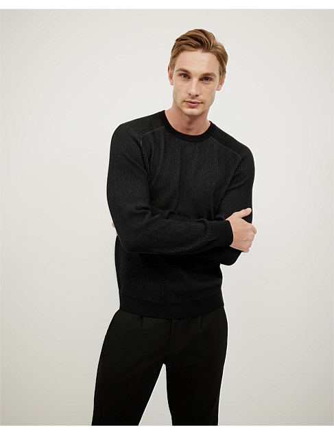 david jones Politix Two-toned Crew Neck Knit
