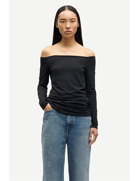 david jones Samsoe Samsoe Nana Off Shoulder Ls Top