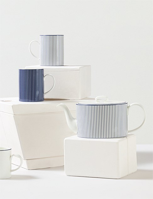 David Jones Wedgwood Gio Mug Pinstripe Blue
