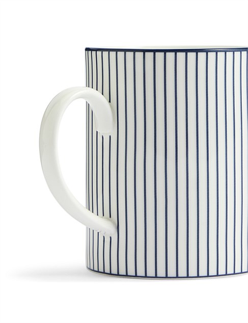 David Jones Wedgwood Gio Mug Pinstripe White