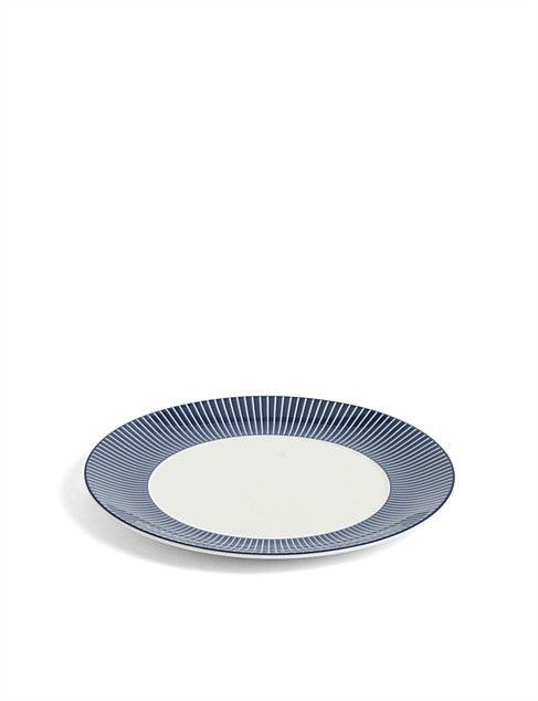 david jones Wedgwood Gio Plate 23cm Pinstripe Blue