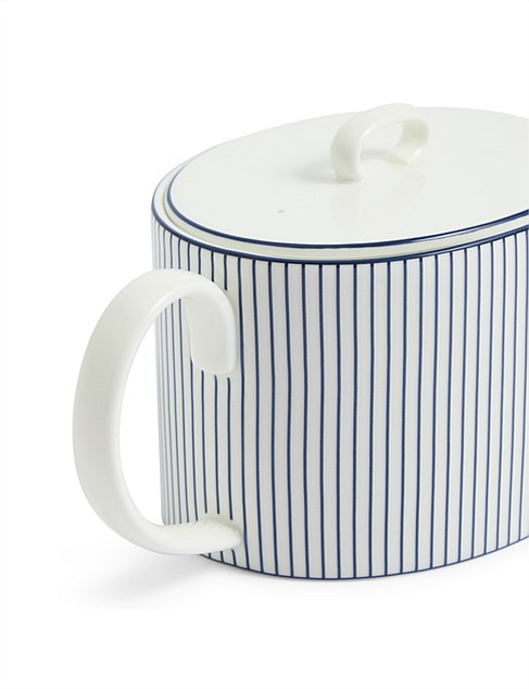 David Jones Wedgwood Gio Teapot Pinstripe White