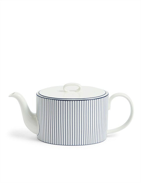 david jones Wedgwood Gio Teapot Pinstripe White
