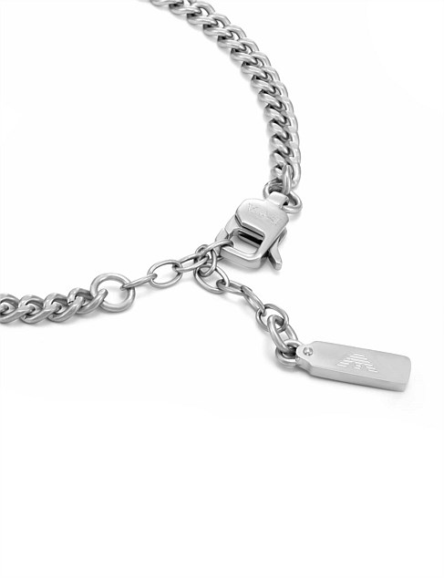 David Jones Emporio Armani Emporio Armani Stainless Steel Id Bracelet