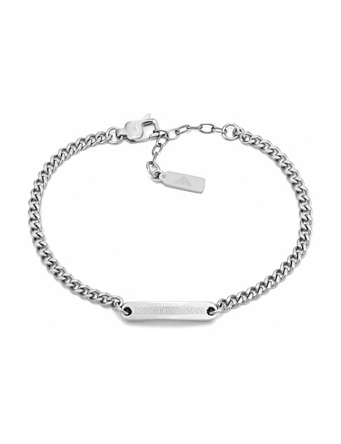 david jones Emporio Armani Emporio Armani Stainless Steel Id Bracelet