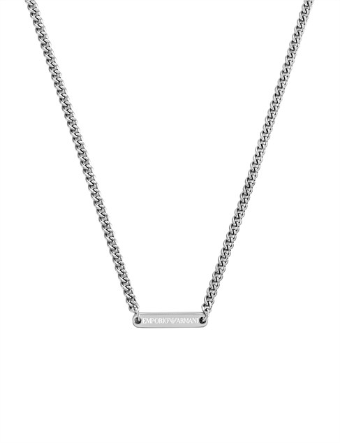 David Jones Emporio Armani Emporio Armani Stainless Steel Id Necklace