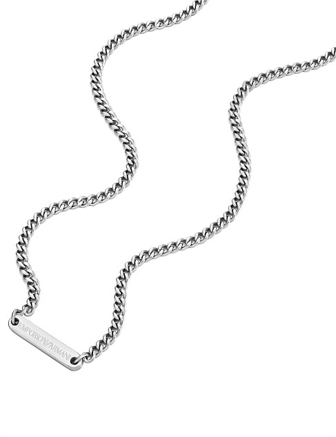 David Jones Emporio Armani Emporio Armani Stainless Steel Id Necklace