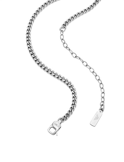 David Jones Emporio Armani Emporio Armani Stainless Steel Id Necklace