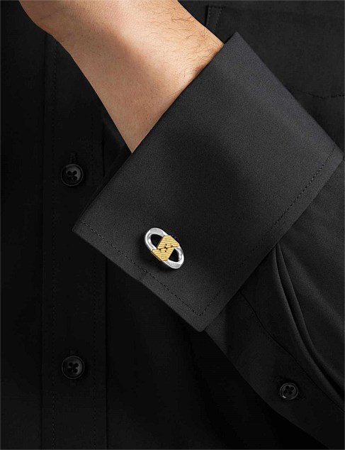 David Jones Emporio Armani Emporio Armani Two-tone Stainless Steel Cuff Links