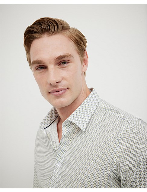 David Jones Politix Arrow Printed Long Sleeve Shirt