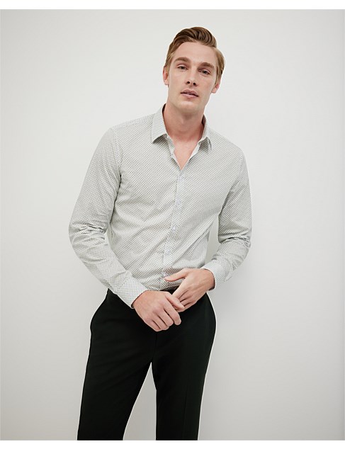 david jones Politix Arrow Printed Long Sleeve Shirt