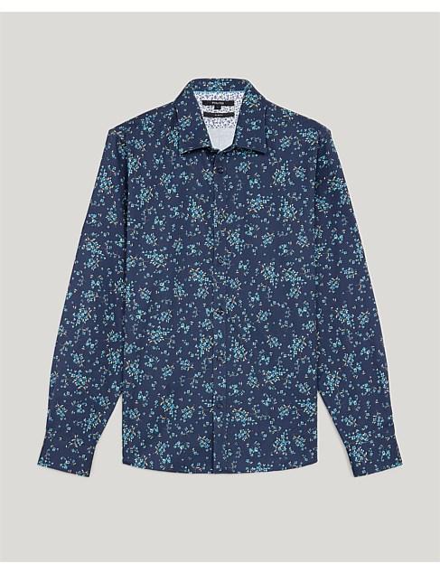 David Jones Politix Bouquet Printed Long Sleeve Shirt