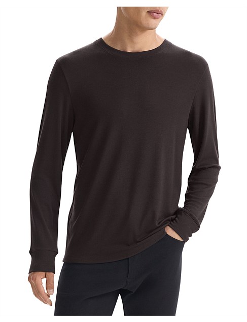 david jones Theory Essential Long-sleeve Tee In Anemone Modal Jersey