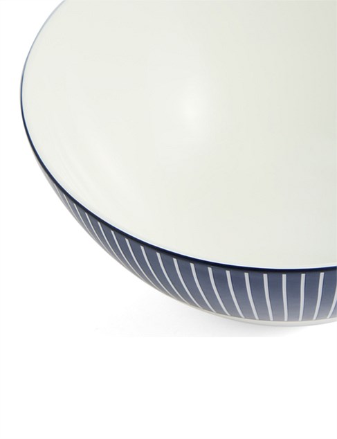 David Jones Wedgwood Gio Cereal Bowl Pinstripe Blue