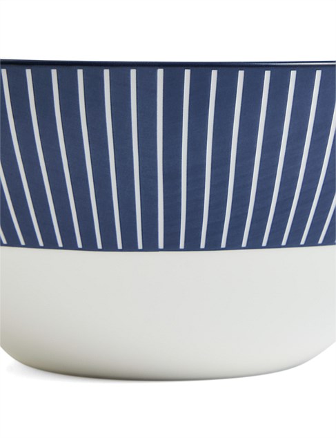 David Jones Wedgwood Gio Cereal Bowl Pinstripe Blue