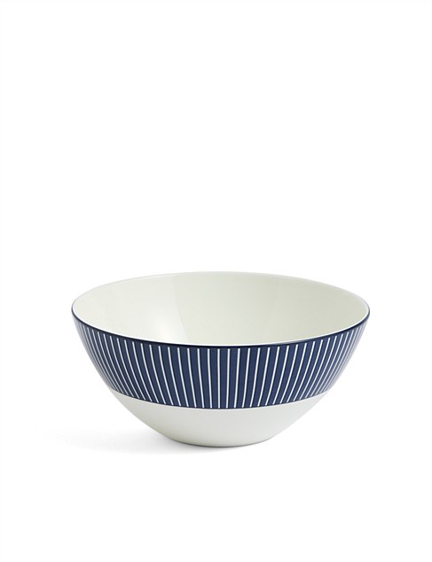 david jones Wedgwood Gio Cereal Bowl Pinstripe Blue