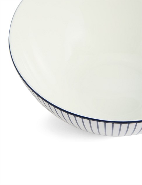 David Jones Wedgwood Gio Cereal Bowl Pinstripe White
