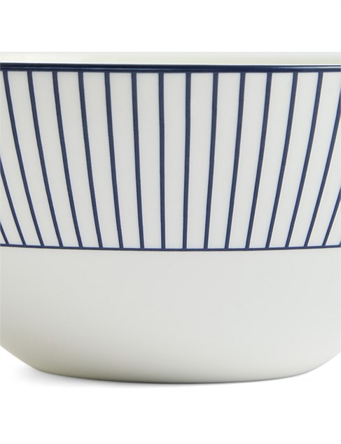 David Jones Wedgwood Gio Cereal Bowl Pinstripe White