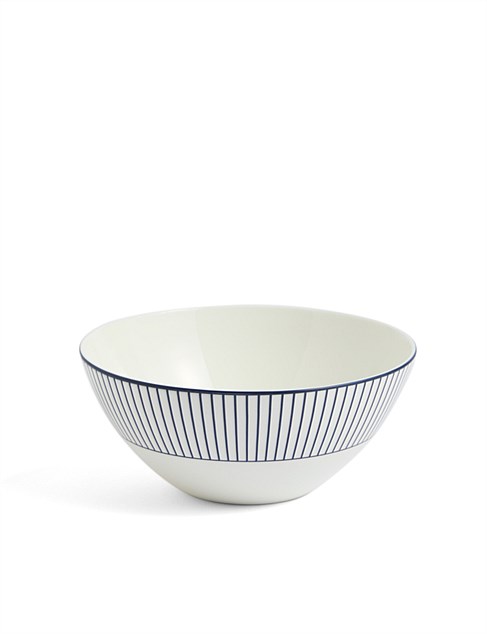 david jones Wedgwood Gio Cereal Bowl Pinstripe White