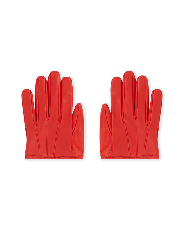 david koma CROPPED LEATHER GLOVES IN RED RED