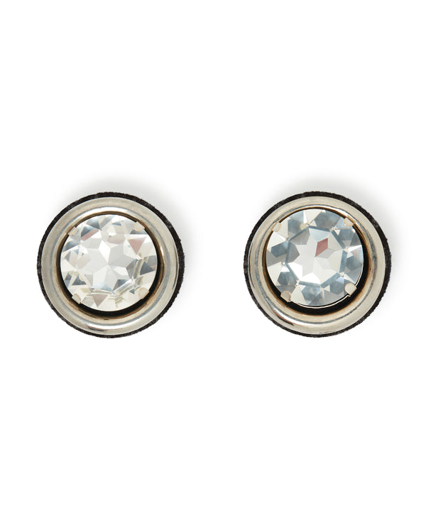david koma CRYSTAL AND SILVER RING EARRINGS SILVER